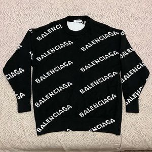 Balenciaga Allover Logo Sweater Men’s Size Large